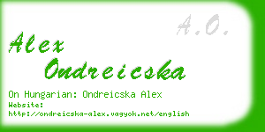 alex ondreicska business card